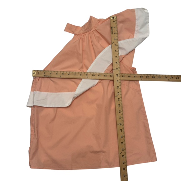 Pearl by Lela Rose
Poplin Asymmetrical Ruffle‎ Top. Sz S - Picture 6 of 7